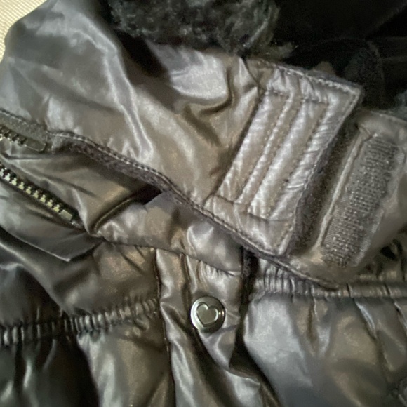 London Fog Girls Black Puffy Hooded Fleece Lined Winter Coat-Sz-3T - Picture 7 of 16